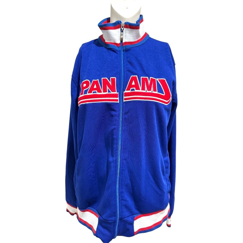 PAN AM Unisex Jacket Size Medium  Blue Red White